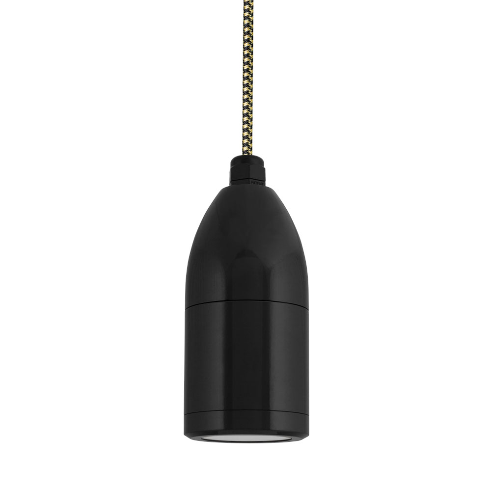 The Bullet Cord Hung LED Pendant Barn Light Electric