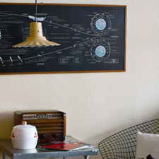 Radial Wave Cord Hung Pendant