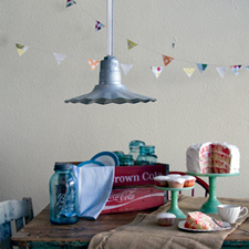 Radial Wave Stem Mount Pendant