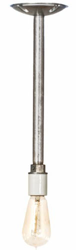 Retro Basic Porcelain & Galvanized Pendant