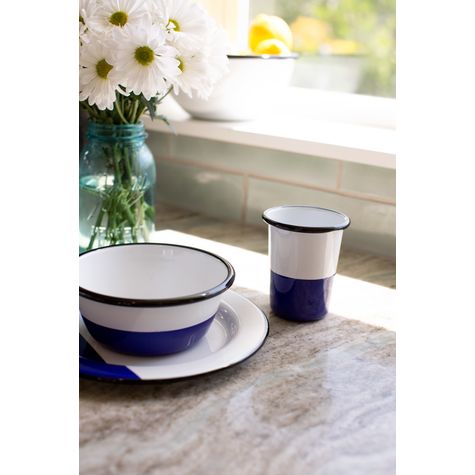 Breakfast Set Of 4 Enamel Dipped Dinnerware Barn Light