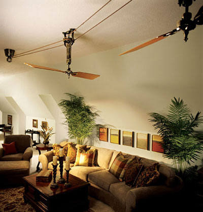 Vintage Style Belt Driven Ceiling Fans Inspiration Barn