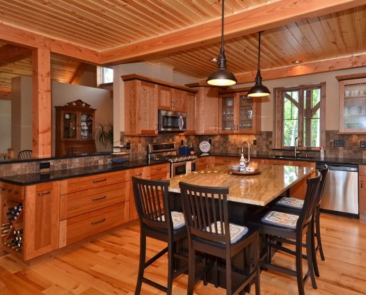 Vintage Pendants For A Classic Post Beam Kitchen Inspiration