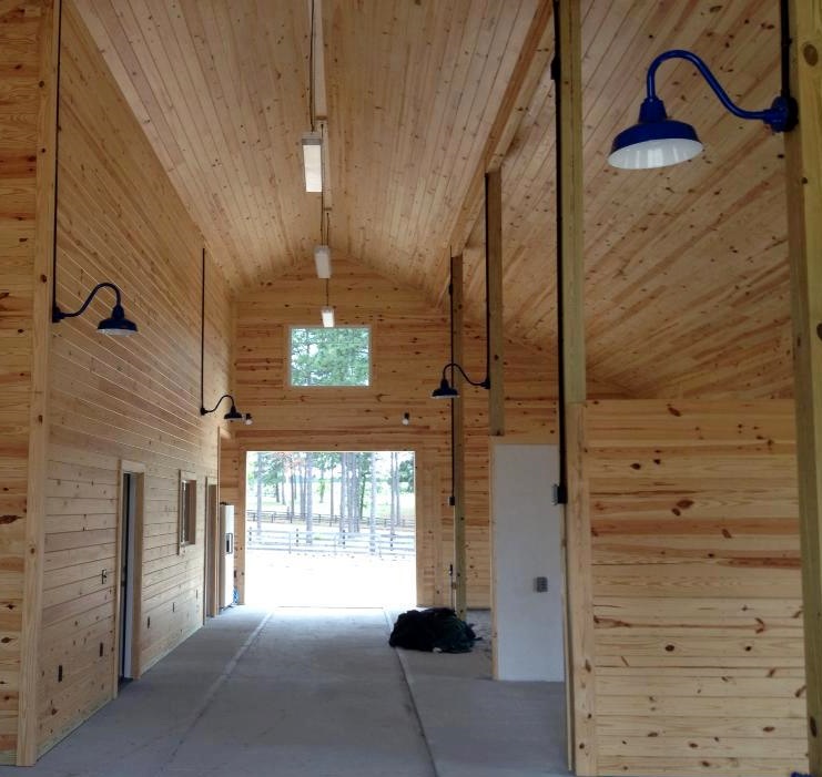 Classic Barn Lights In A Space With A Heart For Thoroughbreds