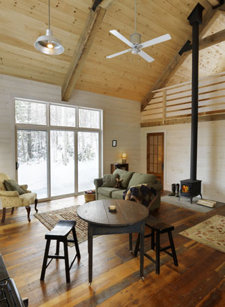 Classic Barn Sconce Becomes Vanity Light In A Vermont Cabin