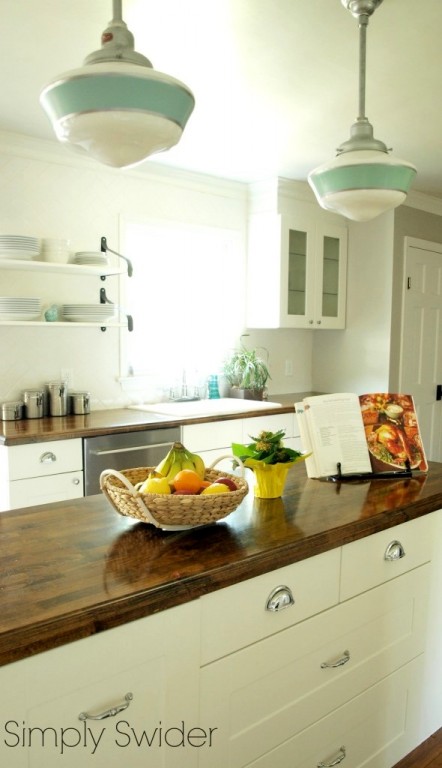 Schoolhouse Lights Bring Vintage Style To Kitchen Lights Bring Vintage Style