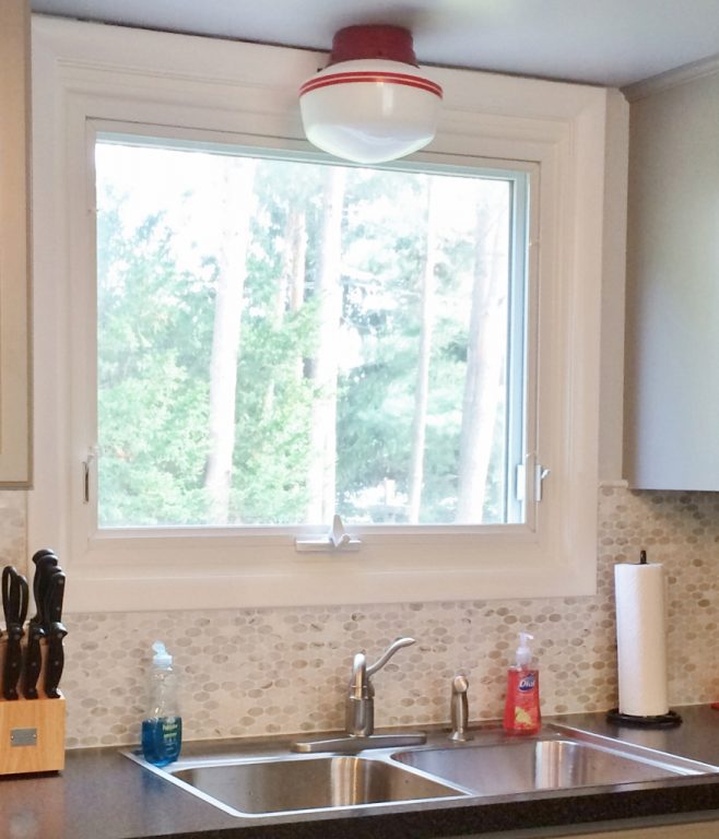 flush mount light over kitchen sink