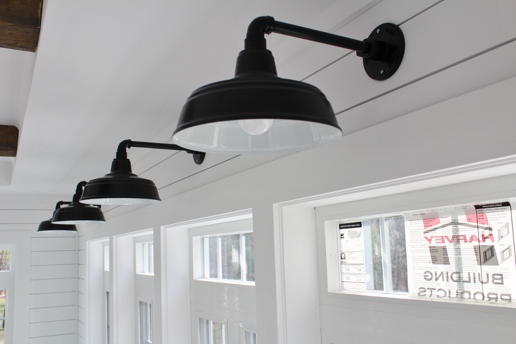 Gooseneck Lights Complement Farmhouse Vibe Of New Sun Room Gooseneck Lights Complement Farmhouse